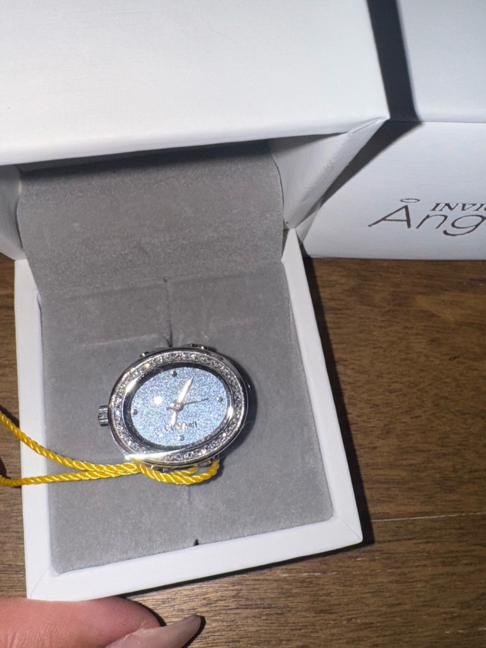 Invicta Angel Silver Case Blue Glitter Dial Watch Face - Picture 4 of 5